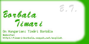 borbala timari business card